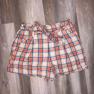 Forever21 Plaid Paperbag Shorts
